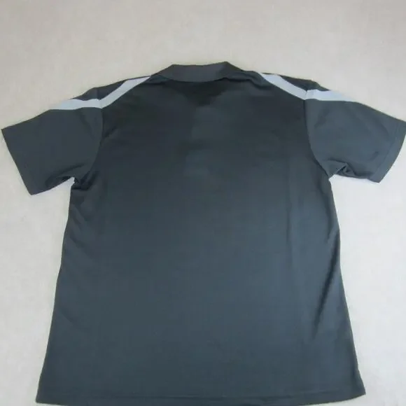 Grand Slam Polo Shirt Mens Large Short Sleeve Black Grey Golf - Picture 2 of 7